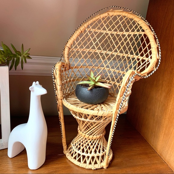 Vintage Other - v i n t a g e :: Boho Peacock Wicker Chair MCM